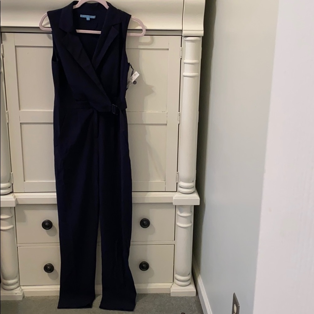 Blue pants jumpsuit